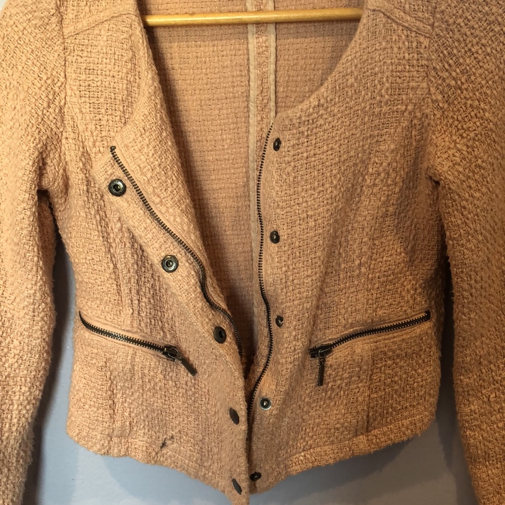 Pink Tweed Zip-up Jacket - Picture 3 of 6
